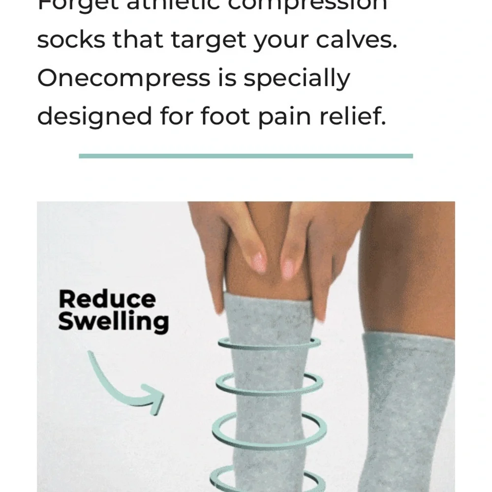 Bamboo Gray Compression Foot sleeves - Picture 7 of 10